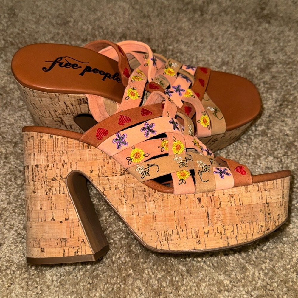 Free People Multi Color Mules